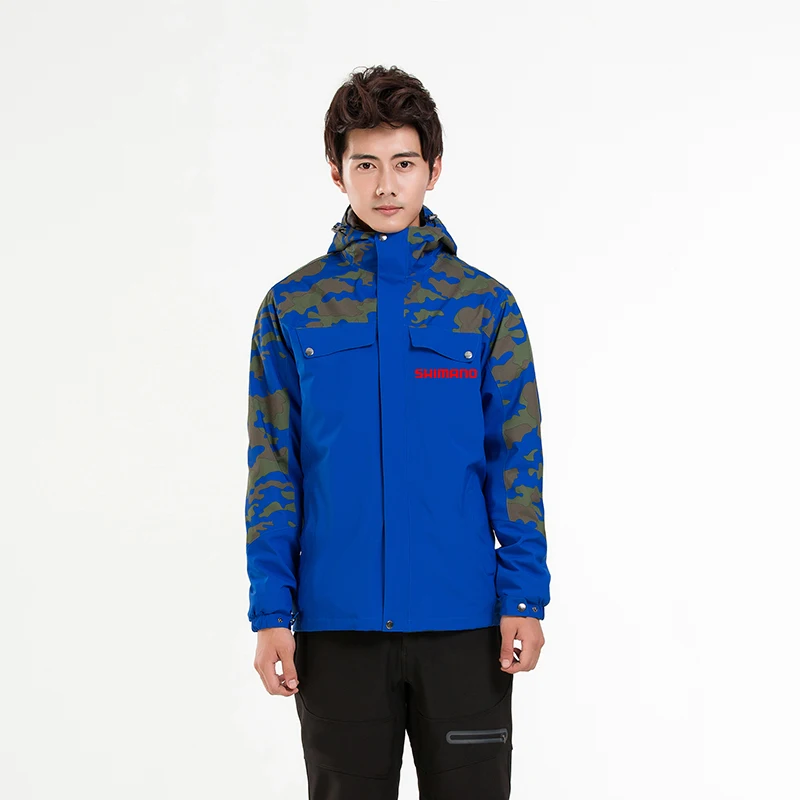 

New Man Outdoor Waterproof Fishing Clothing Sports Thick Windproof Men Fishing Jacket Anti-uv Clothes Two Piece Suit