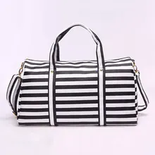 Travelling Tote Bags 2016 New Design Women Fashion Casual Striped Leather Large Capacity Shopping Crossbody Shoulder Bag