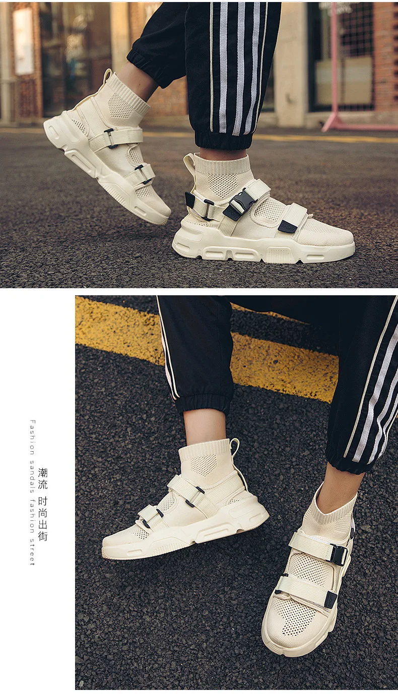 Дизайнерские мужские белые кроссовки в стиле хип-хоп; повседневная обувь; мужские теннисные туфли; Sapato Masculino; высокие кроссовки с пряжкой; мужские кроссовки