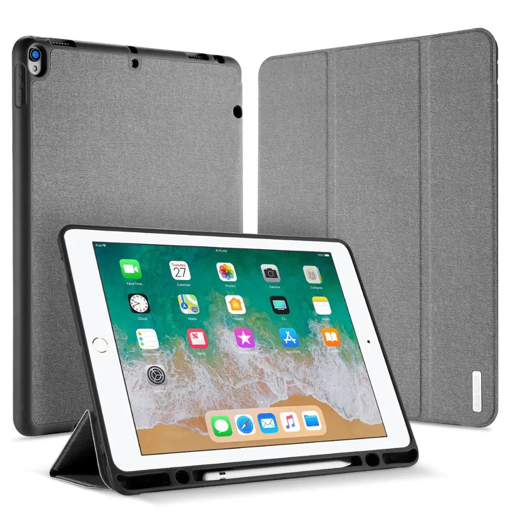 

For iPad Pro 12.9 Case DUX DUCIS PU Leather Auto Sleep With Pencil Holder Stand Smart Cover Case For iPad Pro 12.9 Inch 2017