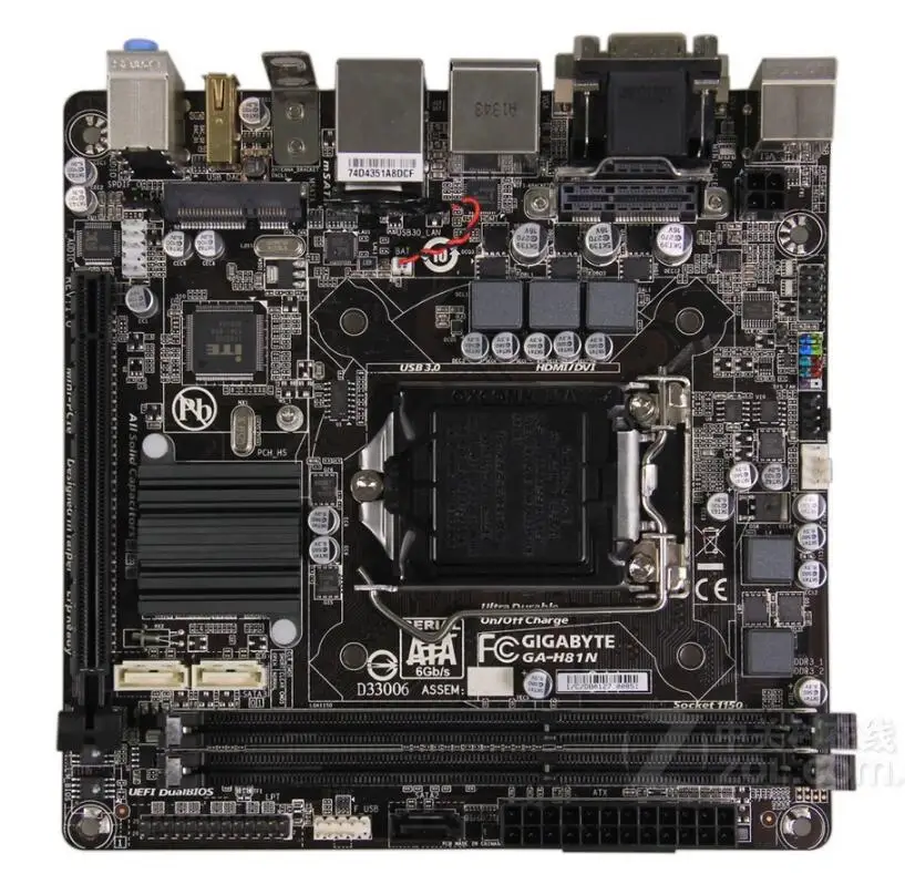MINI-ITX 17*17 HTPC для Gigabyte GA-H81N оригинальная б/у материнская плата H81N H81 Socket LGA 1150 DDR3 USB3.0