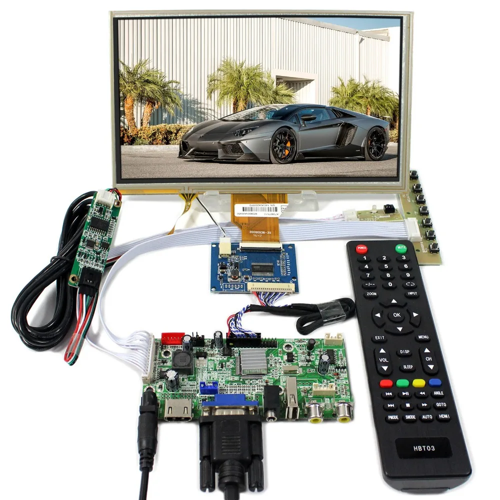 HDMI+VGA+AV+Audio+USB LCD Controller Board With 9inch 800x480 AT090TN10