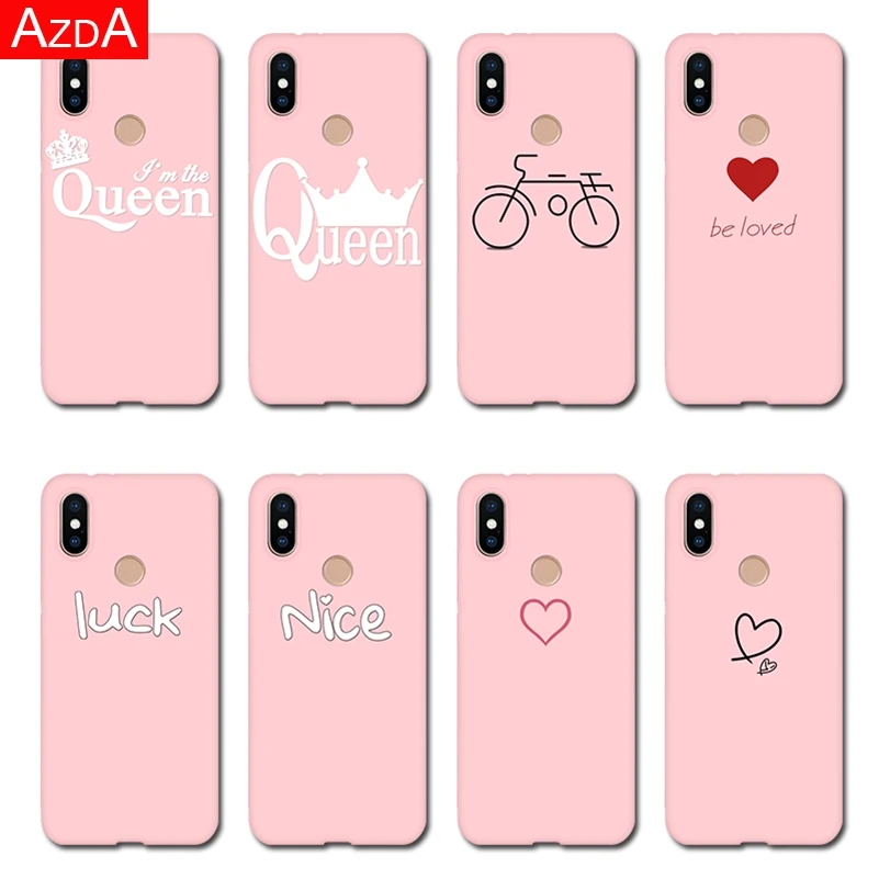 

Pink Matte TPU Fundas For Xiaomi Redmi 4X 4A 5 Plus 5A 6A S2 Note 3 4X 5A 5 6 7 Pro Mi A1 5X A2 6X 8 Lite 9 F1 Luxury Queen Case