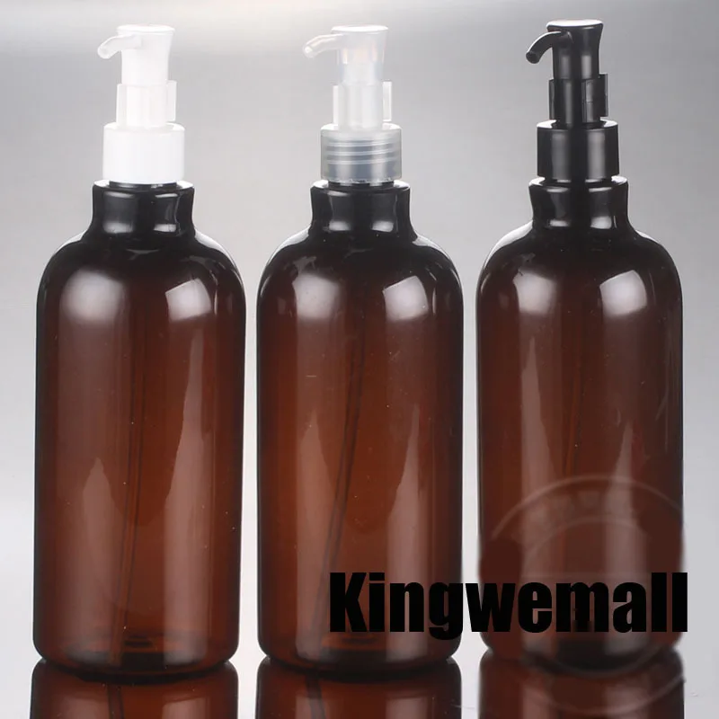 Free shipping 500ml(300pcs/lot)high quality empty brown cosmetic PET