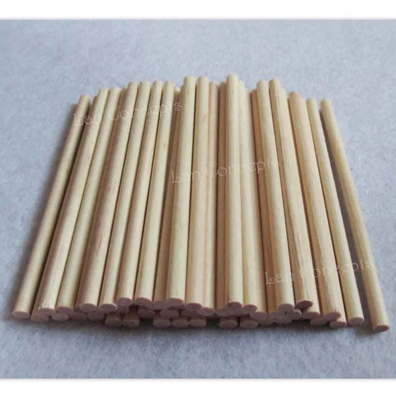 80x4mm Natural Color Round Ice-cream Sticks Popsicle Stick for Kids DIY crafts (2)