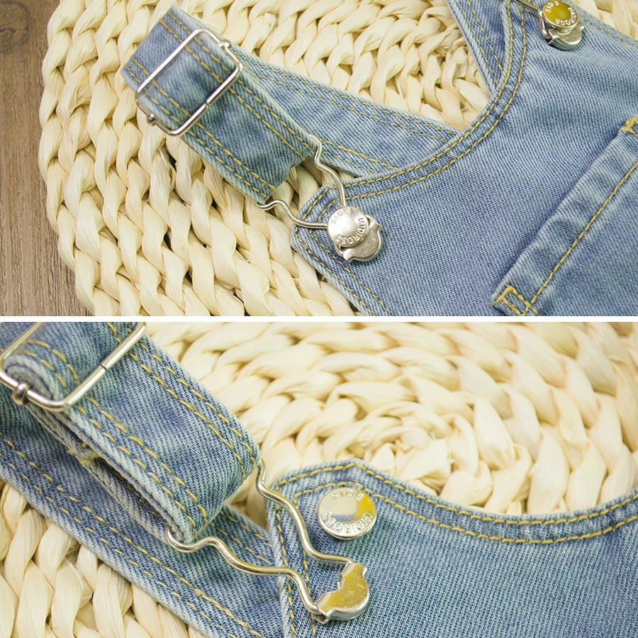 3 Newborn Baby Denim Jumpsuits Infant Boys Girls Rompers Bodysuit Jeans Shorts Toddler Kids Covered Button Patch Children Clothing