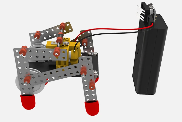 DIY Double Drive Quadruped Robot plastic puzzle Toy Technology Manual for Children Kids Educational toys