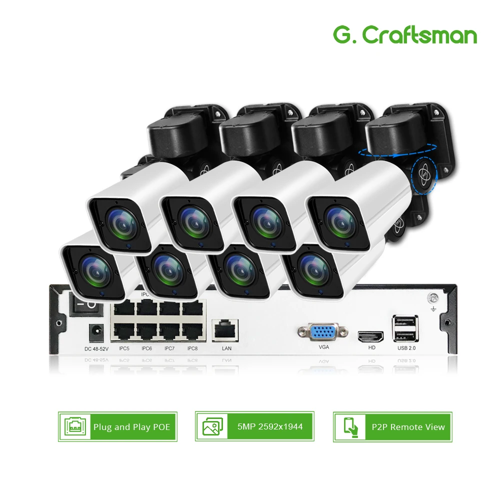 8ch 5MP POE Набор PTZ H.265 система 2 8 12 мм 4X оптический зум CCTV безопасности наружная