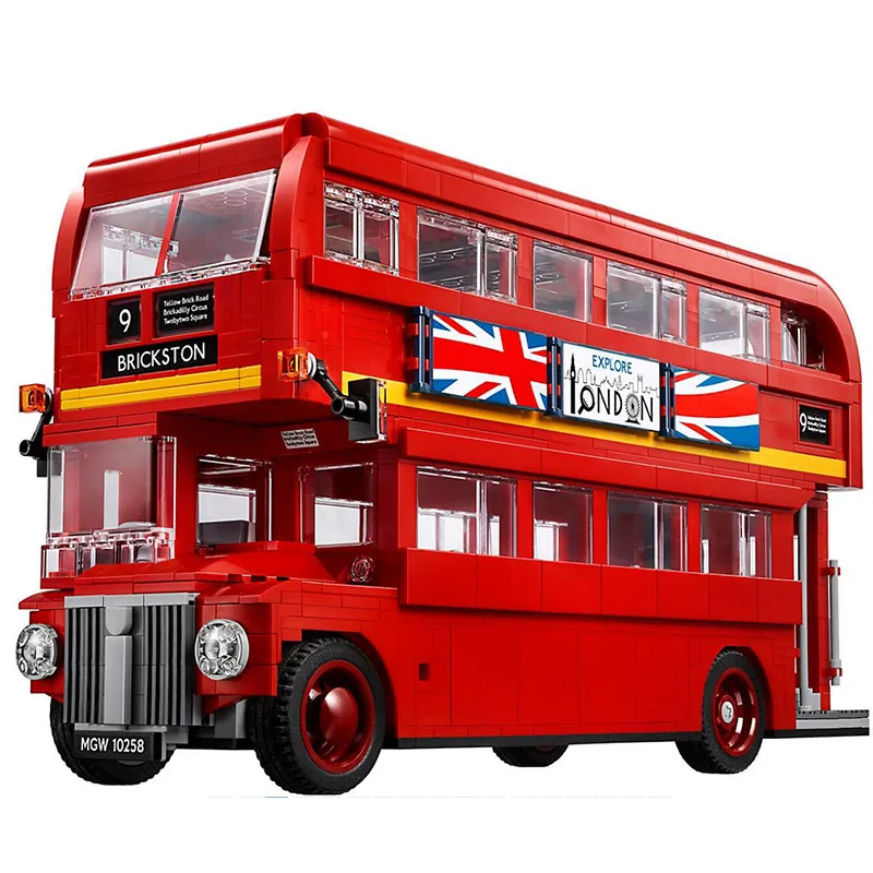 

City Series London Bus Double-decker Bus Building Blocks 1711pcs Bricks Toys Compatible With Legoings Creator 10258