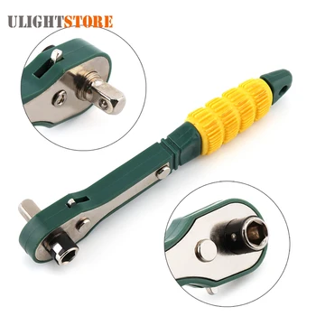 

Mini 1/4 inch Head Screwdriver Pole 6.35mm Inner Hexagon Dual-head Ratchet Socket Wrench Spanner Home Hand Tool Accessory