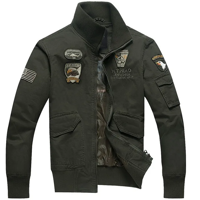 Вышитые мужские пальто куртки немецкая Военная форма куртка армейская Военная ВВС 1 куртка 4XL модные куртки с вышивкой