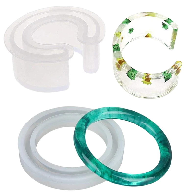 

Silicone Bangle Mold Round Bracelet C Font Bracelet Mold Silicone Bracelet Casting Mould Resin Bangle Open Cuff Bracelet Jewel