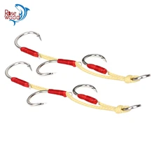 Высокое качество 2 шт.#1, 1 шт.#1/0 БКК Крючки Карп Рыбалка джиг Крючки высокая прочность строка помочь крючок с линии