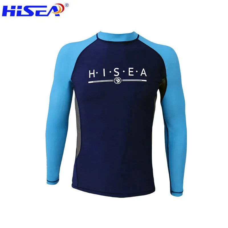 Hisea мужской с длинными рукавами, одежда для плавания, противомедузная быстросохнущая футболка для серфинга, солнцезащитный крем, пляжный дайвинг, купальные костюмы