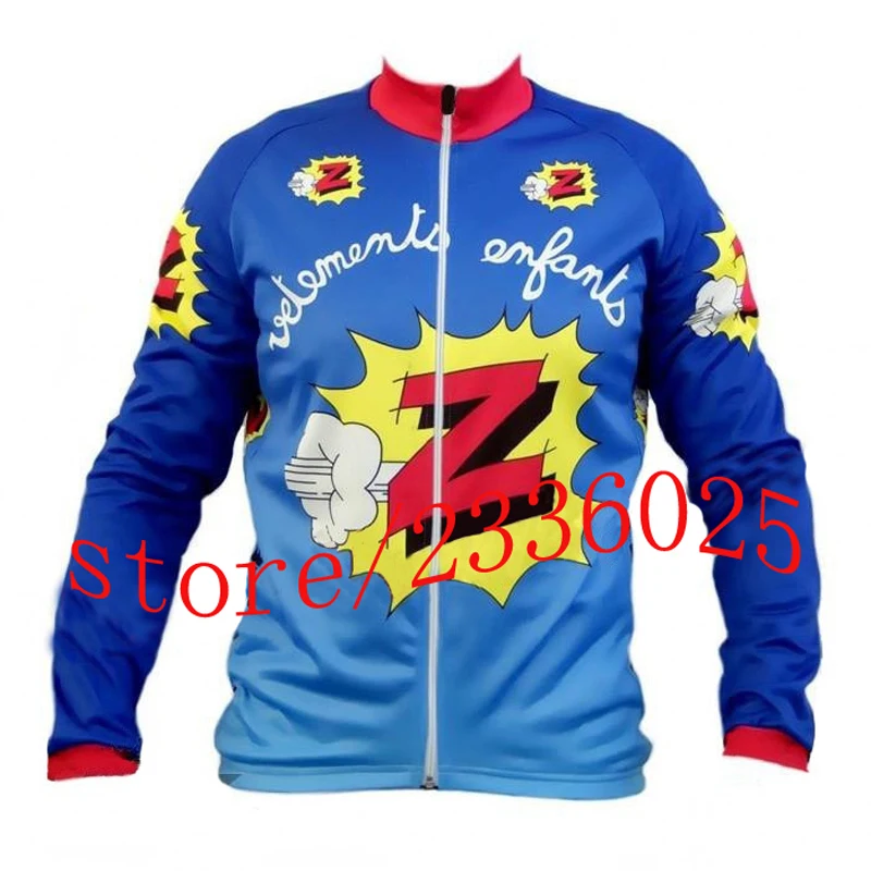 

France cycling jersey winter fleece long-sleeve jersey ropa de ciclismo maillot retro bike wear classic bicycle clothing