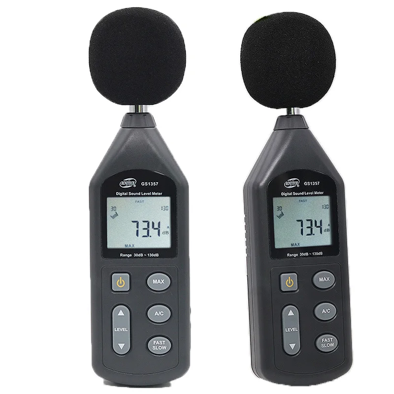 

1pcs GS1357 30-130dB Digital sound level meter noise tester in decibels LCD screen noisemeter Digital Diagnostic-tool