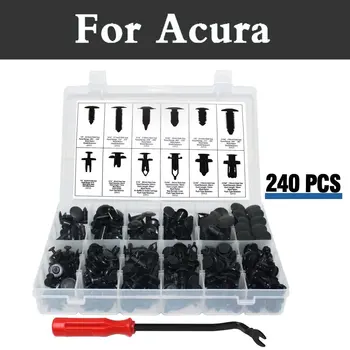

New 240pcs Car Auto Body Clips Great Assortment Of Push Type Retainers Rivets For Acura Rdx Mdx Nsx Tlx Ilx Rlx Set Styling