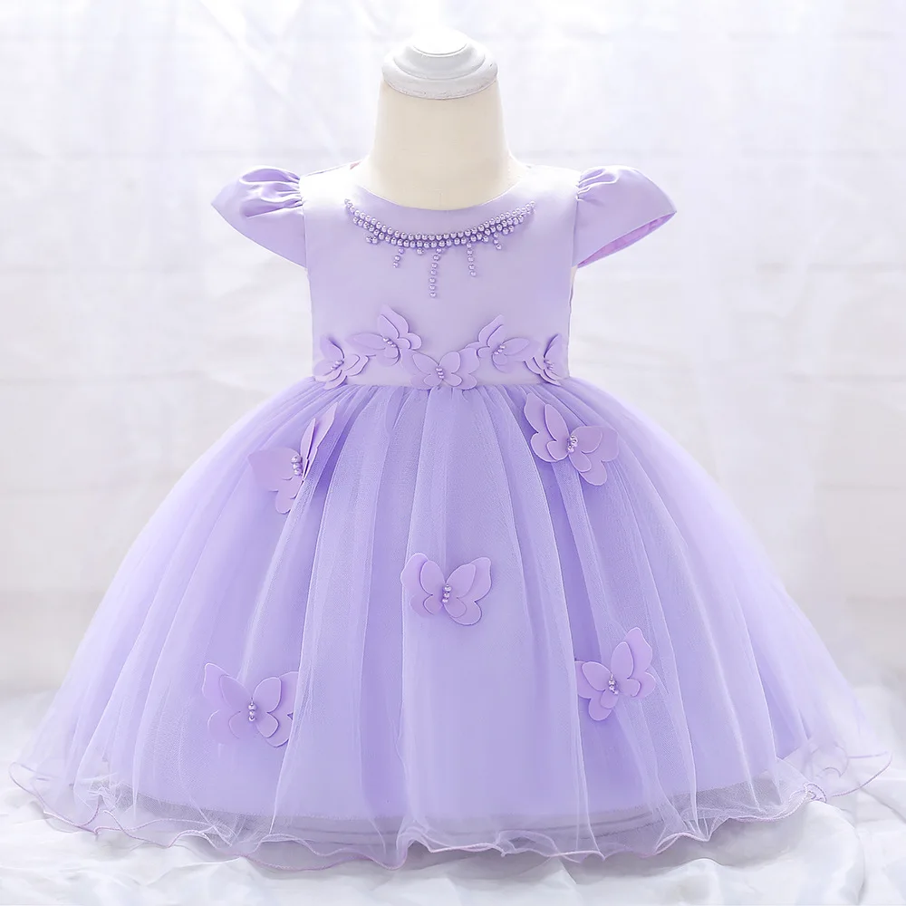dresstodler/платье для маленьких девочек свадебное платье для детей от 9 до 24 месяцев летние праздничные платья для маленьких девочек 1 s платья для маленьких принцесс - Цвет: Purple