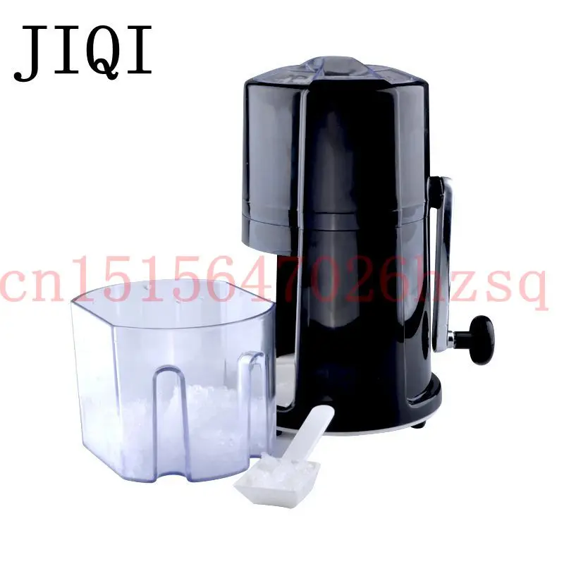 JIQI Ice Crushers Shavers Portable Black and silvery handheld handstyle