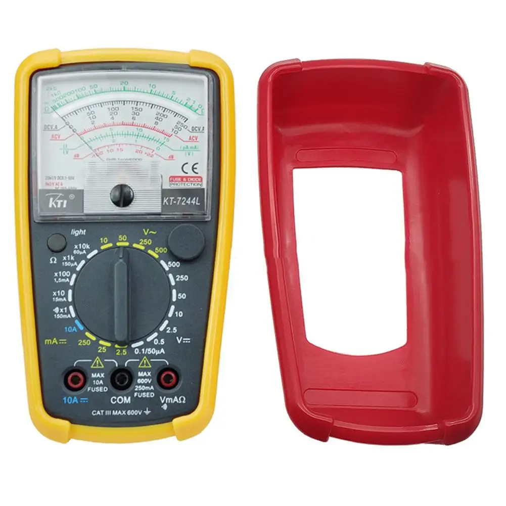 

KT7244L Sensitive Analog Multimeter Voltage Current Precise ACV DCV DCA Tester Set