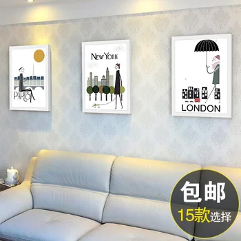 

Simple living room decorative painting paint the Bedroom Sofa backdrop cartoon murals aisle porch Restaurant