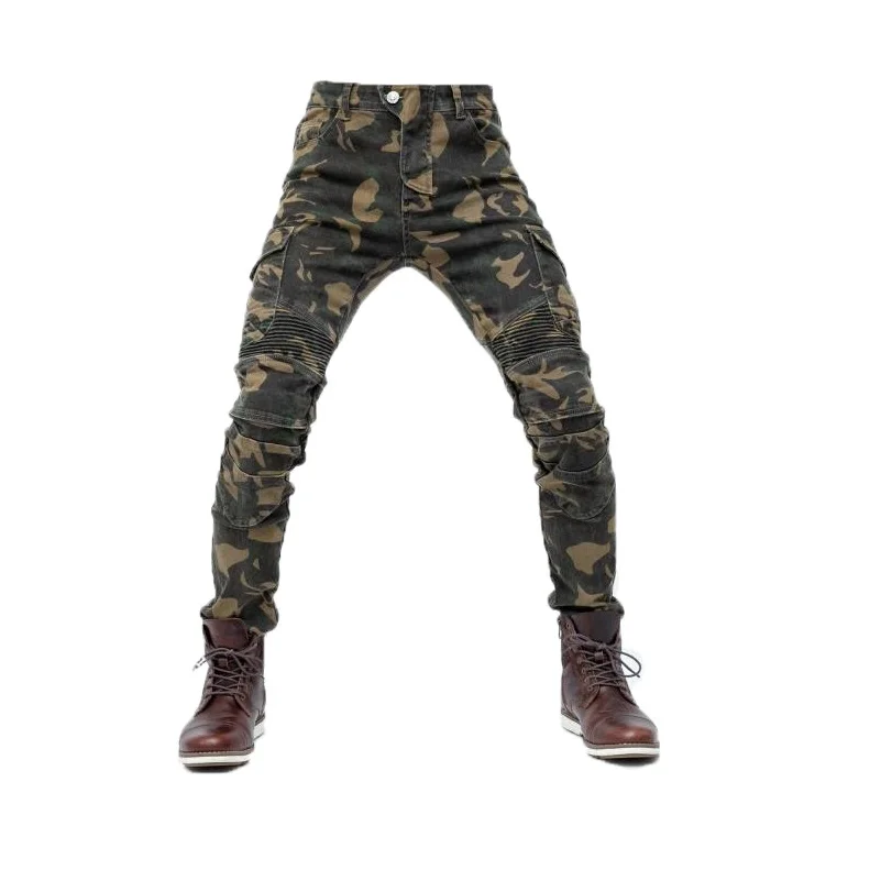 

2019 New 3 Colors Motorcycle Leisure Jeans Off-Road Outdoor Jeans Cycling Pants Four Piece Protect Equipment Motorbike Pants