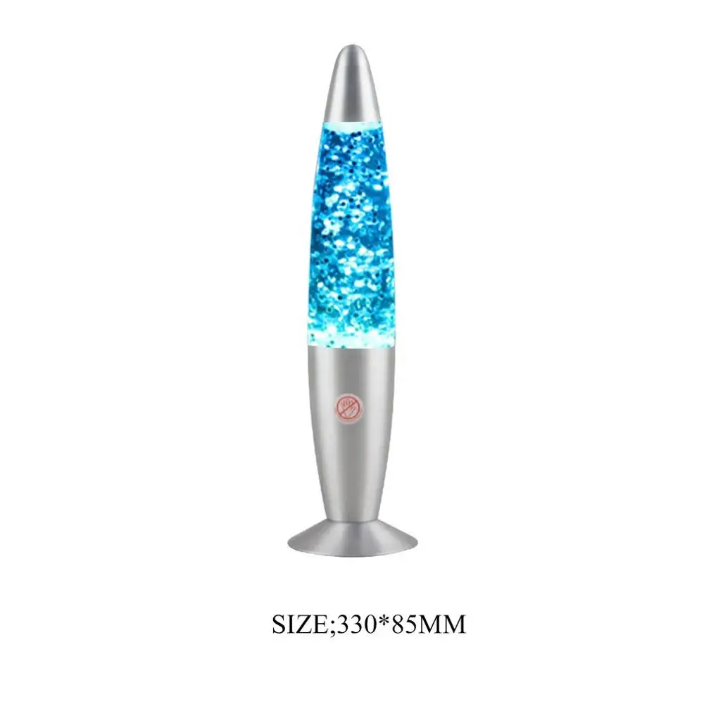 Алюминиевая основа Лава воском лампа жидкая паста светильник инновационный декоративный светильник Медузы светильник для спальни ночной Светильник - Испускаемый цвет: Синий