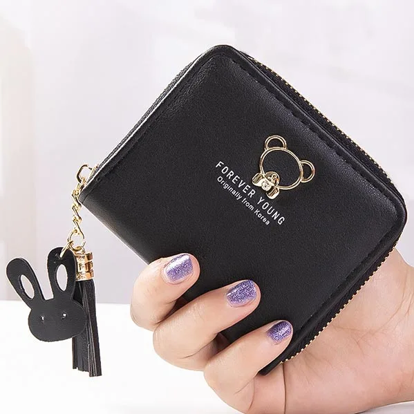 Cute Beer Coin Purse Wallets Lady Tassels Zipper Purses ID Cards Holder Moneybags Woman Wallet Girls Poucht Notecase Bag Clips | Багаж и