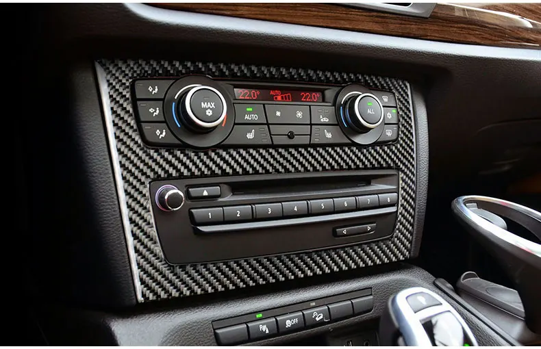 3D углеродное волокно автомобиля CD панель управления наклейки CD панели декоративные рамки ремонт для BMW E84 X1 2011- интерьер автомобиля аксессуары