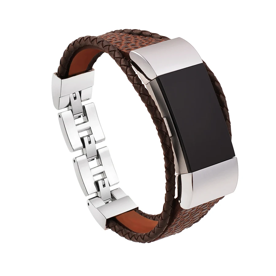 

Leather Watch Strap for Fitbit Charge 2 Band Leather Smart Fitness Watch Band for Fitbit Charge 2 Replacement Watch Strap Band