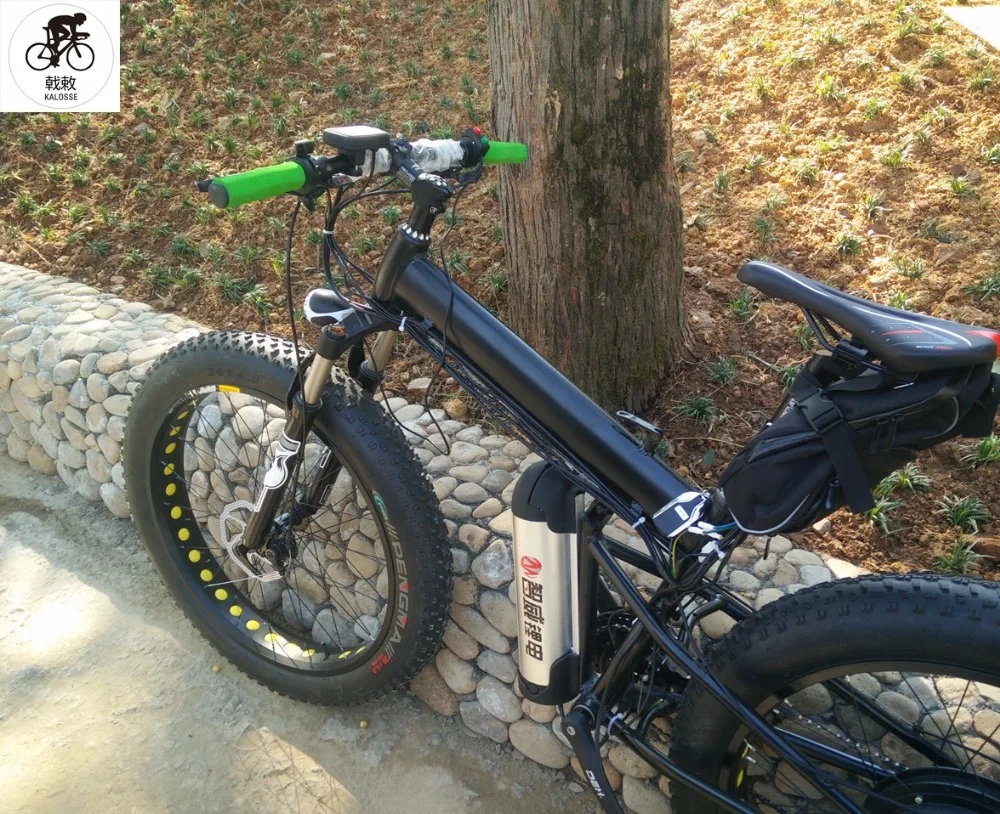 Top Kalosse   electric mountain bike  26*4.0 electrical snow bike  48V 1000W  motor  24 speed M310 5