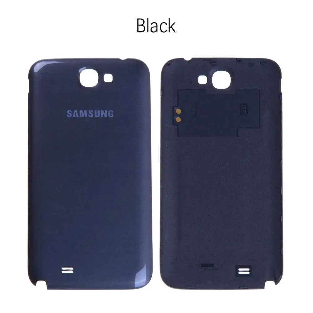 Батарея задняя крышка для samsung Galaxy Note 2 N7100 Note2 GT-N7100 сзади Корпус Батарея Дверь чехол Запчасти для авто - Цвет: Black