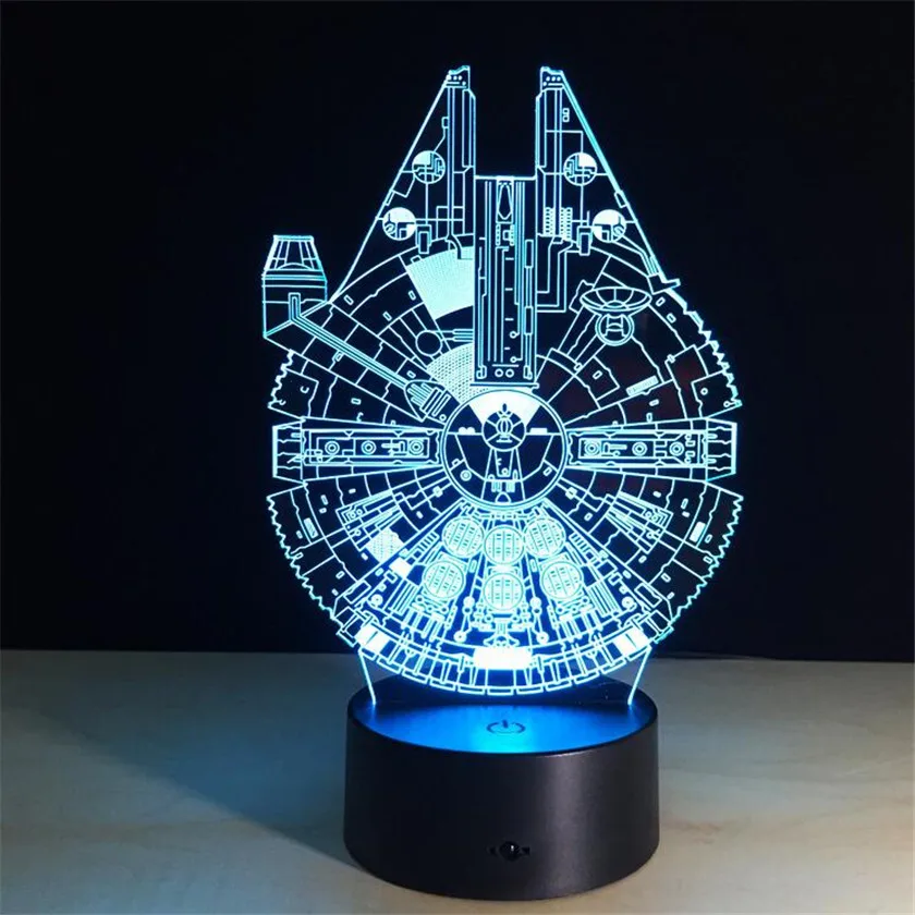 Table lamps Star Wars Millennium Falcon Night Light LED Desk light Luminaria Nuvem 7 Color Touch