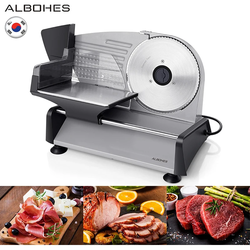 

ALBOHES SL524 220V electric Household Cut mutton roll Slicer Beef meat slicer Small business Toast bread Frozen meat Meat planer
