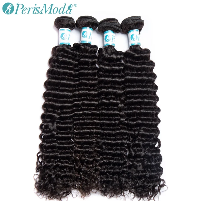 Cheap PerisModa Hair Deep Wave Bundles Brazilian Hair Weave 1 / 3 / 4 Bundle Deals 10-28 Inch Natural Color Remy Human Hair Extensions Cheap PerisModa Hair Deep Wave Bundles Brazilian Hair Weave 1 / 3 / 4 Bundle Deals 10-28 Inch Natural Color Remy Human Hair Extensions