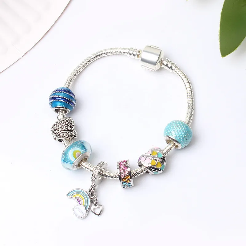 

Rainbow White Clouds Bracelet Love Bracelet Handmade Beaded Ornaments Bohemian Style Bracelets
