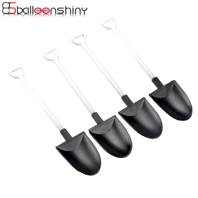 50pcs Plastic Disposable Mini Shovel Spoon with Individual Package for