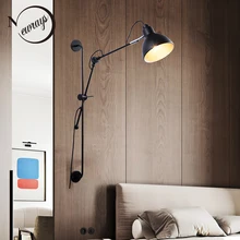 New Replica Designer adjustable antique modern industrial/Long swing arm wall lamp lights for Bathroom Vanity/sconce fixture free shipping adjustable double arms iron shade edison wall lamp industrial long arm sconce bedroom beside lamp fixture