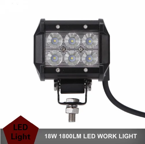 

Motorcycle Car Auto 1pc18W LED Work Light Off-road Vehicle Spotlight White Light Concentrating 6000K Long Service Time LED