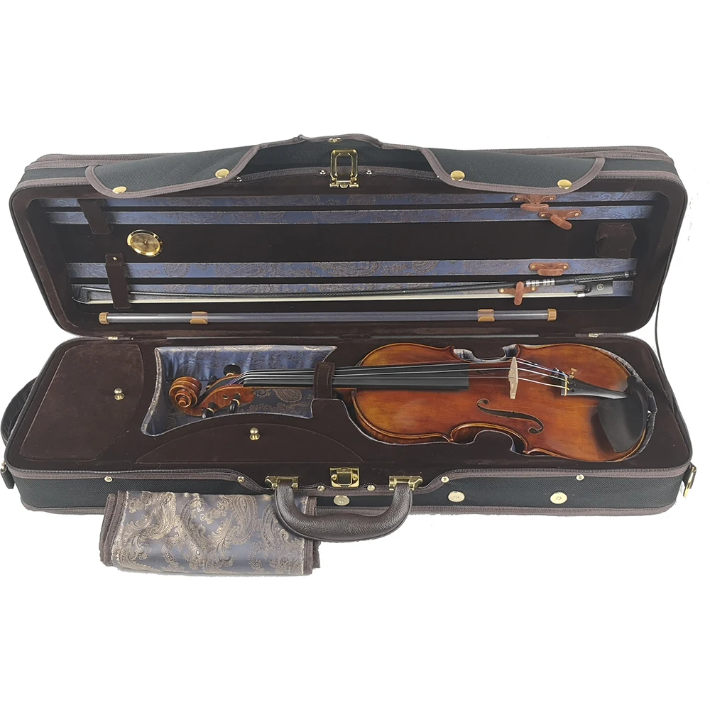 Копия Guiseppe Guarneri del Gesu II 1743 скрипка масло лак ручной работы чехол из углеродного волокна лук FP900