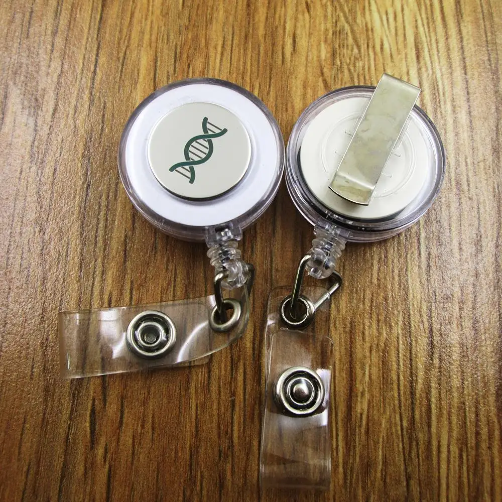 Chromosome ID Badge Reel for Docter Nurse Teacher Student retractable recoil id badge holder work fun |