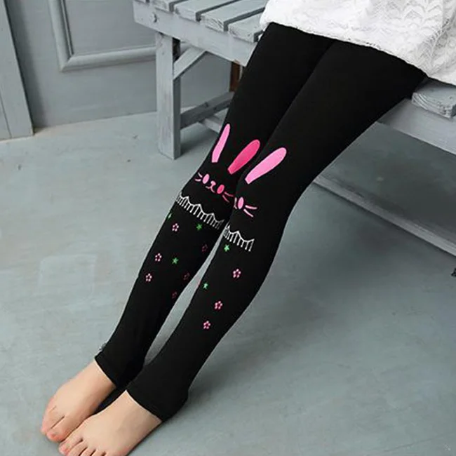 girls leggings spring dancing foot pants Elastic force legging for girls clothes cartoon cat