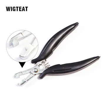 

WIGTEAT Metal Chrome Plating 6mm U Shaped Hair Extension Pliers Hair Extensions Tools Multi-function Hair Pliers