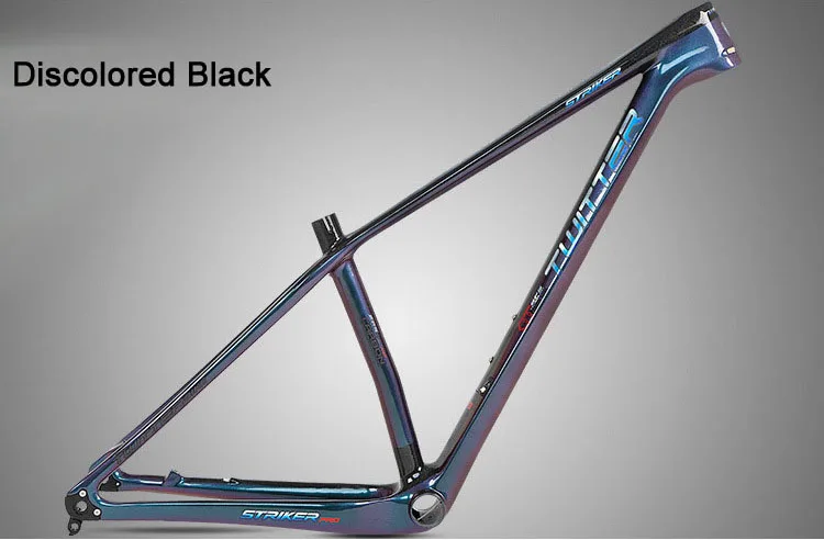 Twitter Strikerpro Discolored Thru-axle Mtb Carbon Frame Gravel Bike Carbon Mtb Frame 29er 27.5er Mountain Bicycle Frames - Цвет: Black 29