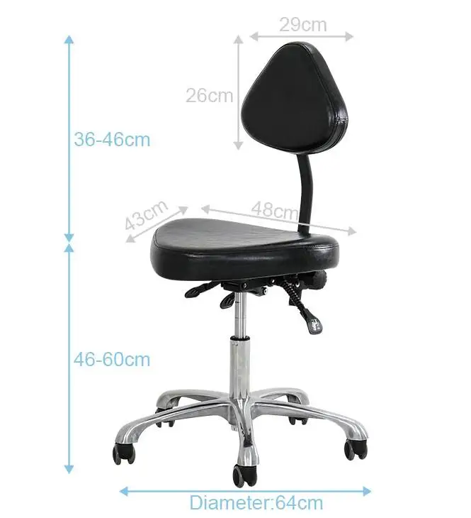 US $143.10 Modern Adjustable Swivel Salon Massage Spa Seat Tattoo Medical Chair Stool Leather Seat and Back Massage Swivel Chair Furniture