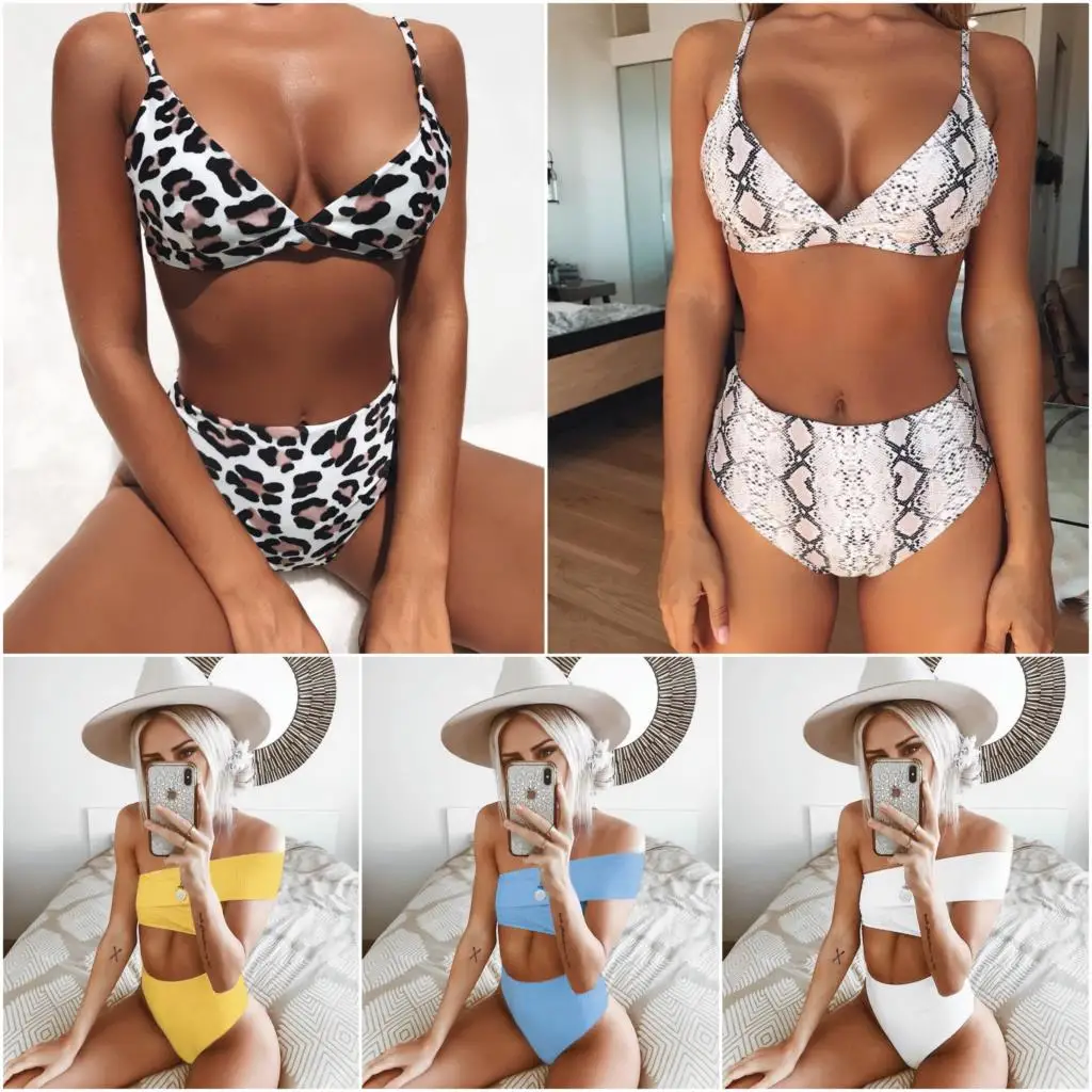 Biquini Bikinis 2018 Mujer Bikini Swimsuit Leopard Print Swimming Suit For Women Bathing Push Up Maillot De Bain |