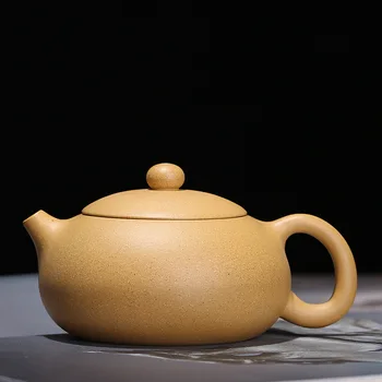

230ML Purple clay yixing teapot mud duan flat Beauty kettle handicraft pot friend gift suit tieguanyin puer tea