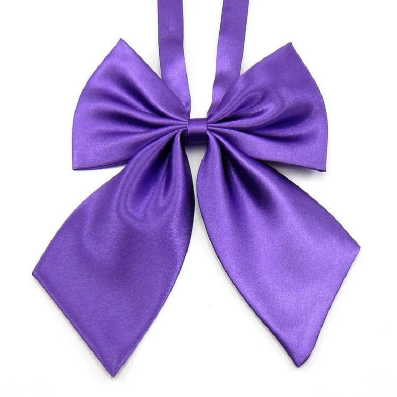 HOOYI однотонный галстук-бабочка; женские туфли с бабочками бантики-бабочки - Цвет: Фиолетовый