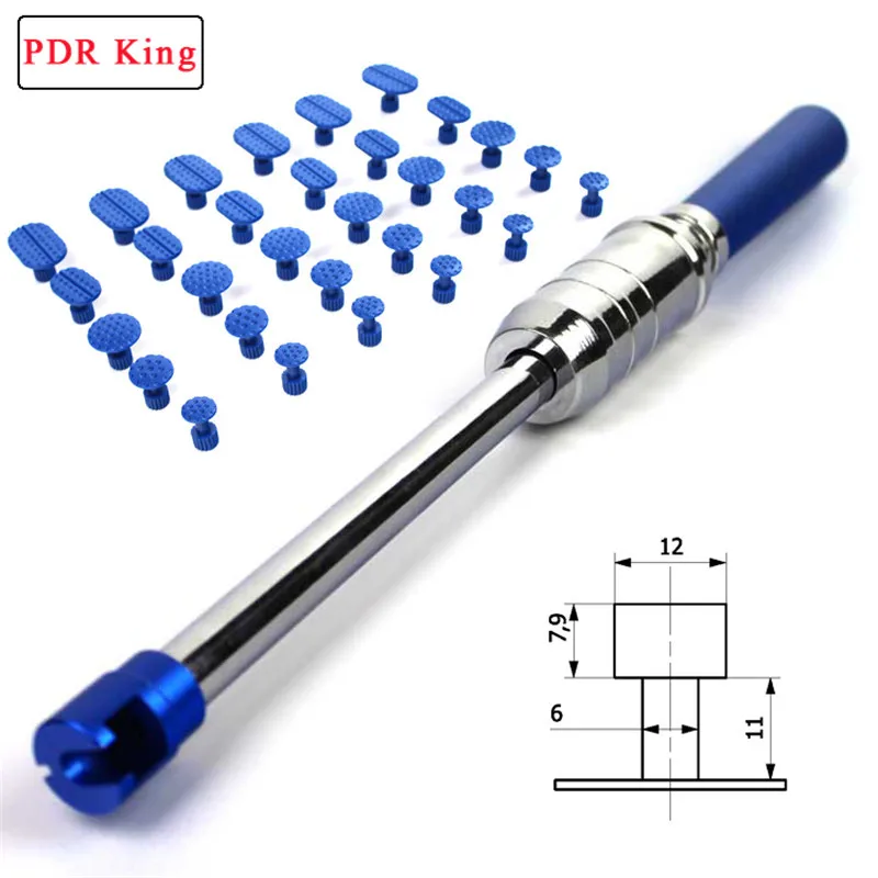 Скользящий молоток с 30 шт. вкладками PDR Королевский инструмент для удаления вмятин безболезненные Инструменты для ремонта вмятин Съемник Набор