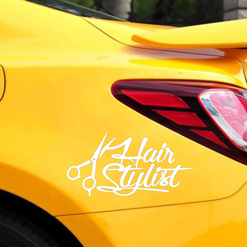 17*8.8cm Hair Stylist Decal Beauty Style Fashion Delicate Scissor Window Bumper Sticker Car Decor Vinyl Decals